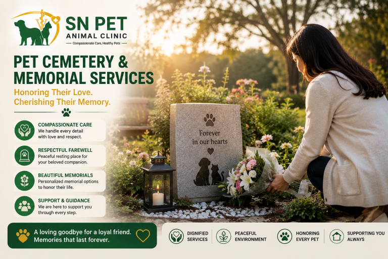 Peaceful pet cemetery and memorial services for beloved pets at SN Pet Animal Clinic in Kathmandu and Lalitpur